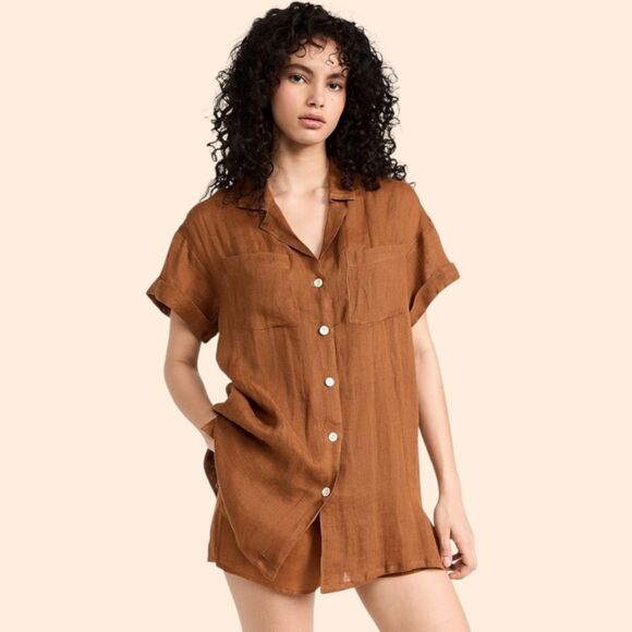Vitamin A Coco Linen Shorts Set - Picture 1 of 10